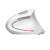 Trust Verto Wireless Ergonomic Mouse, white, side view, showing the ergonomic design and the Trust logo