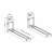 Suport de perete pentru cuptor cu microunde Gembird WM-U30-01-W, dimensiuni, desen tehnic