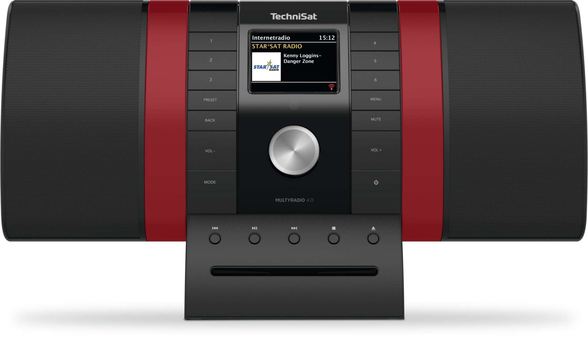 Technisat multyradio 4.0 cd rádió - fekete/piros