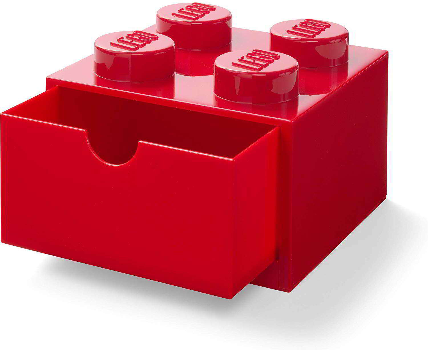 Lego Brick 4 Desk Drawer czerwony