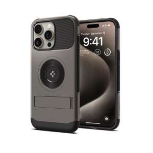 Spigen Slim Armor Apple iPhone 15 Pro Gunmetal Hülle, grau 86360670 - Spigen Handyhüllen