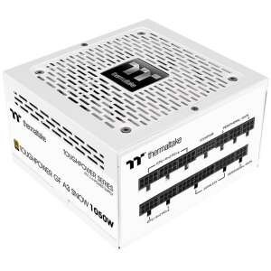 Thermaltake Toughpower GF A3 Snow 1050W ATX 3.0 80+ Gold Netzteil, weiß, schrägansicht - PC-Netzteile