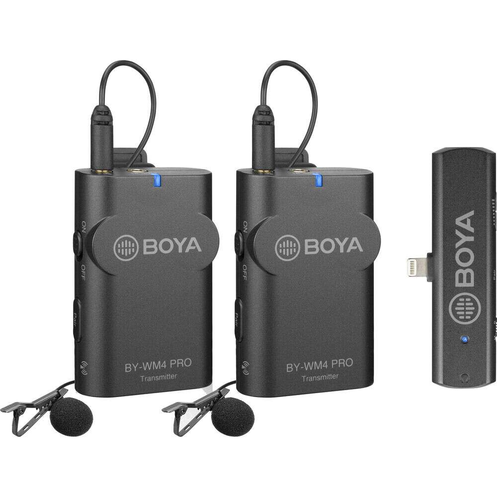 Boya by-wm4 pro-k4 univerzális vezetéknélküli mikrofon szett (2 a...