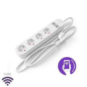 Tesla Smart Power Strip SPS300, biela, 4 zásuvky, 2 USB-A, 1 USB-C, inteligentné ovládanie domu - Elektrická inštalácia
