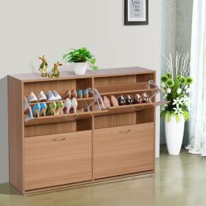 Homcom Dulap Pantofi capacitate 24 Hol si Dormitor