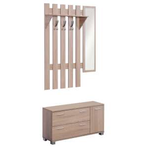 Set Mobilier de Hol cu Cuier 3 în 1 cu Oglindă și Pantofar 86455677 - Seturi mobilier de hol