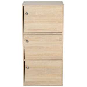 Szekrény 3 rekeszes 48x34x100cm, Barna 