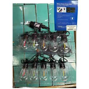10 LED string lights with colorful bulbs, packaged with a power adapter - Outdoor Decorative Lamp