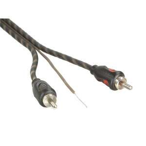 TYRO RCA kábel, 5,0m, fekete és arany, távirányító kábel - RCA kábel