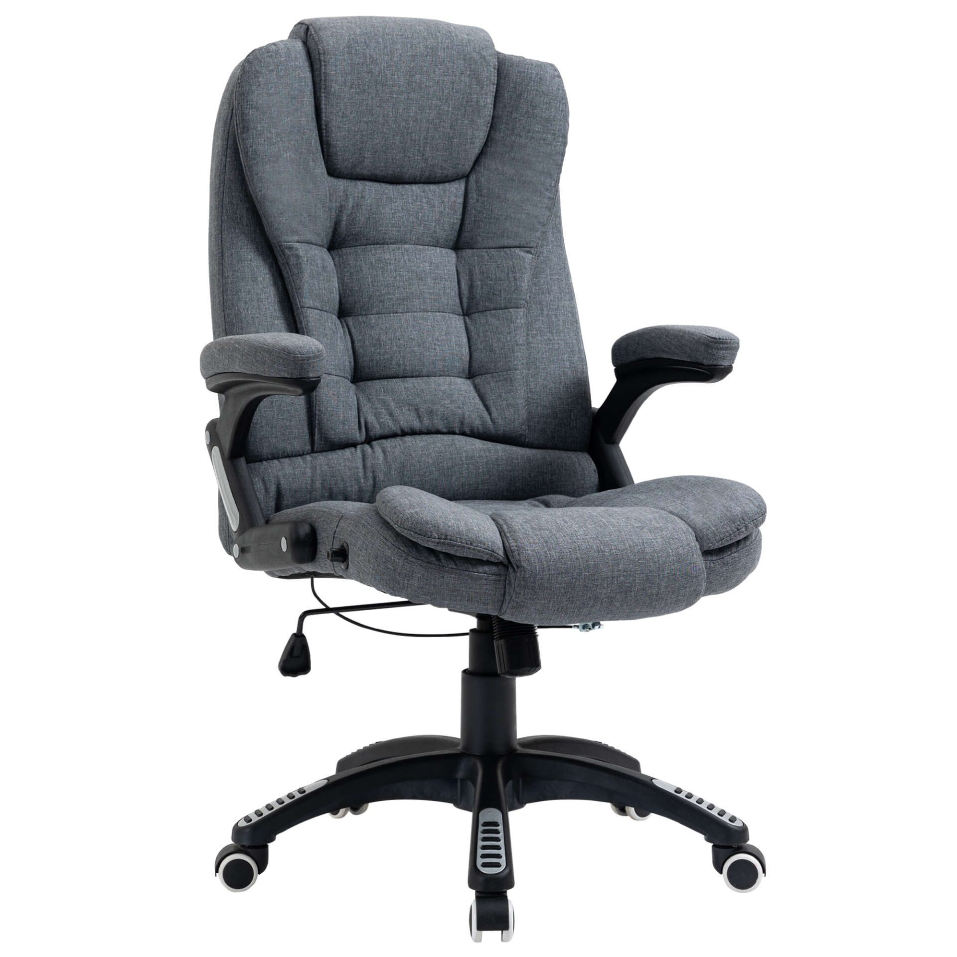 Ergonomic office chair, height adjustable, polyester/PP, 67 x 72 x 110-120 cm, grey