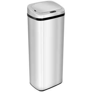 HOMCOM cos de gunoi din inox cu senzor si infrarosu, 50L