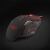 Mouse de gaming cu fir Esperanza EGM403R APACHE roșu și negru, vedere unghiulară pe fundal întunecat