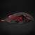 Esperanza EGM403R APACHE red and black wired gaming mouse, side view on dark background