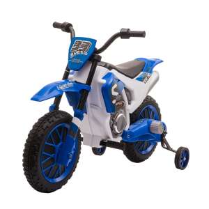 HOMCOM Motocicleta Electrica pentru Copii Baterie 12V, albastru