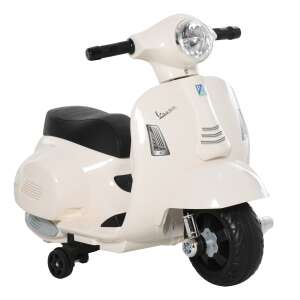 White Vespa electric scooter for kids, 18-36 months old, with working headlights and horn - Kids' Motorcycle