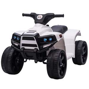 Elektromos ATV lámpákkal és kürttel, 3 km / h, 18-36 hónapos gyermekek, fekete / fehér 86468291 Elektromos járművek - Elektromos quad