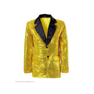 PAILLETTEN JACKE IN GOLD MIT SAMTAUFSCHLAG KOSTÜM FÜR HERREN GRÖßE: XL 86470252 - Modă și îmbrăcăminte