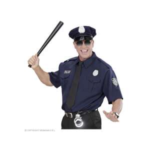 Polizei-Kostüm für Herren, beinhaltet Hemd, Krawatte und Mütze, Größe XL - Widmann