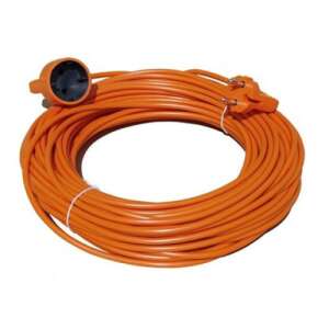 30 meter orange extension cord with CEE 7/7 plug and CEE 7/4 socket - Lamp & Lighting
