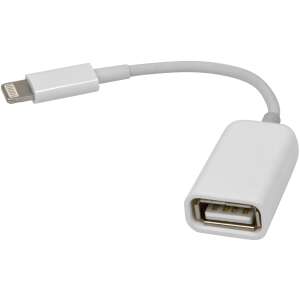 White Lightning to USB OTG adapter cable for iPhone and iPad - Lightning Cable
