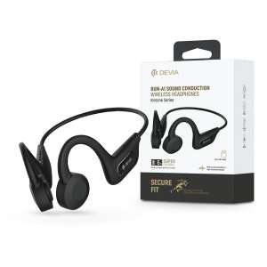 Devia Run-A1 Sound Conduction Wireless Kopfhörer, schwarz, Kintone Series, sicherer Sitz, 6 Stunden Spielzeit - Devia