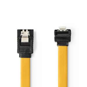 SATA 6 Gb/s Datenkabel | SATA 7-Pin Buchse mit Verriegelung - SATA 7-Pin Buchse mit Verriegelung, 90° gefaltet | 0,5 m | Gelb 86484641 SATA-Kabel