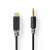 Nedis USB-C to 3.5mm audio adapter cable, 1 meter long, black