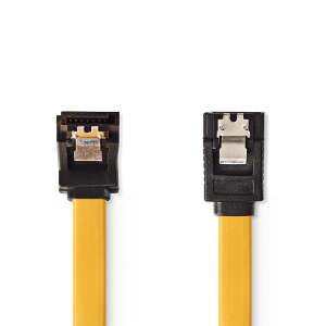 SATA-Kabel | 6 Gbps | SATA 7-Pin-Buchse | SATA 7-Pin-Buchse | PVC | 0,50 m | Flach | PVC | Gelb | Plastikbeutel 92305669 SATA-Kabel