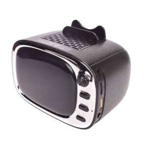 WSTER WS-5368 Retro TV design Bluetooth speaker with phone holder, black - Nonbrand Bluetooth Speaker