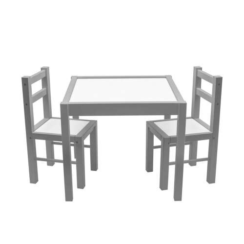 New Baby Prima gyerek fa Asztal székekkel #szürke 33775432