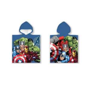 Avengers hooded towel, blue, 50x100cm, for kids, beach, pool, bath, swimming, quick drying, soft, absorbent, comfortable, Marvel - Bath Towel, Washcloth, Hooded Towel