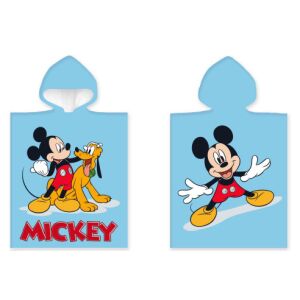 Disney Mickey Mouse and Pluto hooded poncho towel, 50x100cm - Bath Towel, Washcloth, Hooded Towel