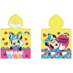 Disney Minnie Mouse yellow hooded poncho towel, 50x100cm - Bath Towel, Washcloth, Hooded Towel