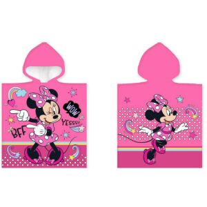 Disney Minnie Mouse pink hooded poncho towel, 50x100cm - Bath Towel, Washcloth, Hooded Towel