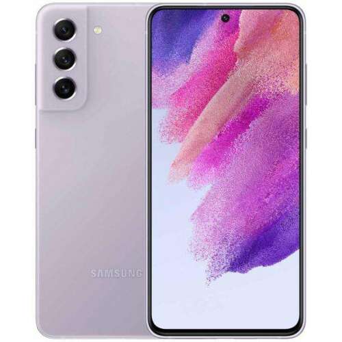 Samsung Galaxy S21 FE 5G Lila, elölről és hátulról - Mobiltelefon