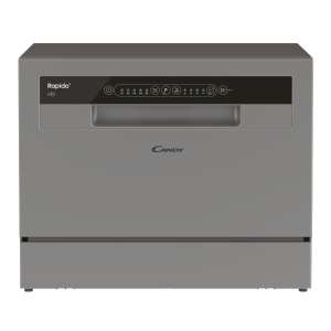 Candy CP 6E51LS, Table, Freestanding, 6 Spaces, 8 Programs, (E), Grey mini dishwasher