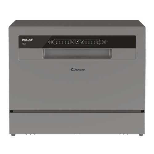 Candy CP 6E51LS freestanding dishwasher, silver, front view