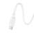 Cablu Hoco Type-C la Type-C, alb, prim-plan al conectorului