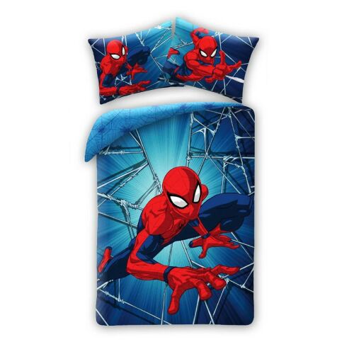 Spiderman Bettwäsche-Set 140x200 cm, Kinderbettbezug und Kissenbezug