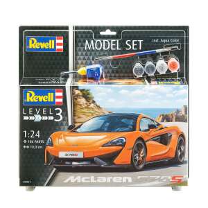 Revell McLaren 570S Modellbausatz 1:24 Maßstab, orangefarbene Sportwagen Replik - Revell