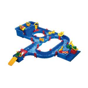 Aqua Play Hafen Set, Wasserspielset für Kinder, mit Booten, Brücken und einem Hafen - Strandspielzeug