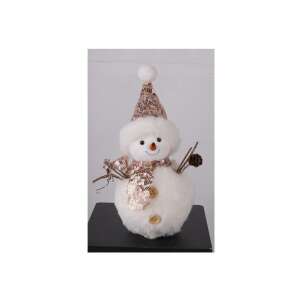 Karácsonyi dekoráció hóember flitteres sállal-sapkával, 22 cm 86768943 