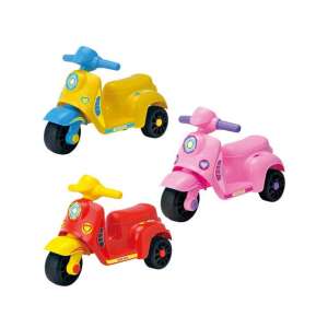 Bunter Baby-Scooter, erhältlich in Gelb, Rosa und Rot, mit Fußstütze, Aufklebern und Kotflügel, 3 Rädern für die Balance, ideal für die Entwicklung der motorischen Fähigkeiten - Strandspielzeug