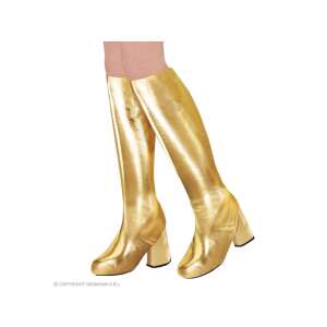Arany csizmaszár, felnőtt jelmez kiegészítő, arany színű, térdmagas, nőknek - Widmann