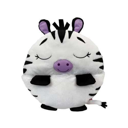 Happy Nappers Zinnia zebra sac de dormitor din plus, 168cm, dungi roz si negru zebra, drăguț și pufos