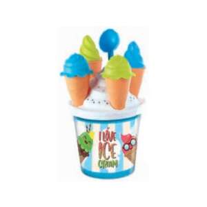 Mondo Toys Fagyis vödör játékszett kiegészítőkkel, tartalmaz fagylaltos tölcséreket, kanalat és egy kanalat - Szabadtéri játék és felszerelés