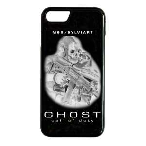 Ghost Call of Duty iPhone 7/8/SE telefontok, fekete szilikon tok Ghost mintával - Ghost