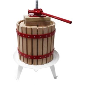 Fa gyümölcsprés 6L, manual fruit press, oak and steel construction - Juicer and Press