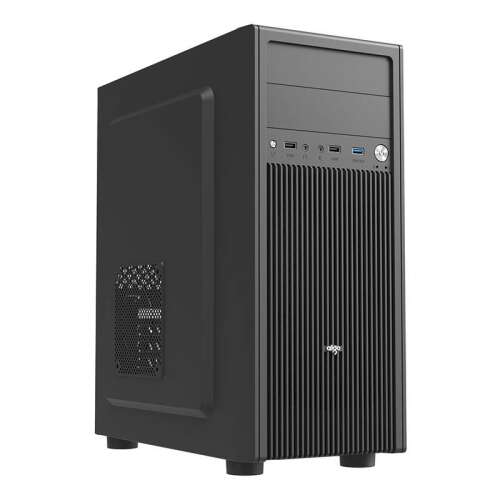 Darkflash B351 computer case in black, angled view