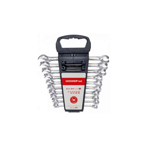 Gedore Red R05905010 nyitott végű racsnis kulcskészlet, 10 darabos készlet, 10mm-től 19mm-ig